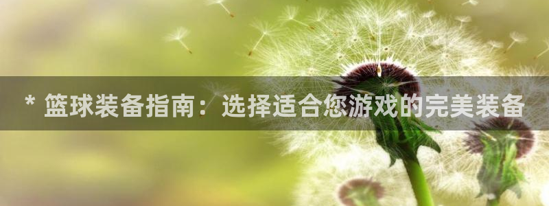 注册意昂3：* 篮球装备指南：选择适合您游戏的完美装