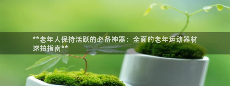 意昂3娱乐网站：**老年人保持活跃的必备神器：全面的