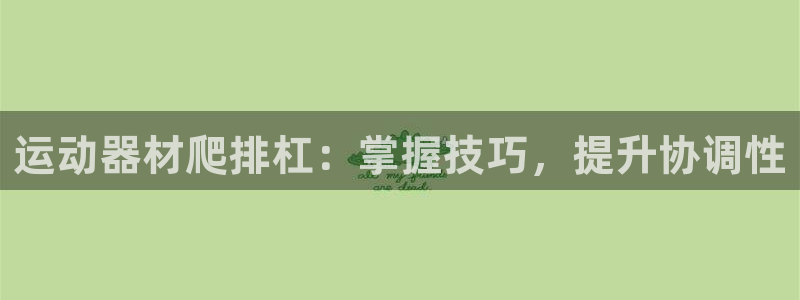 意昂3集团官网首页网址：运动器材爬排杠：掌握技巧，提